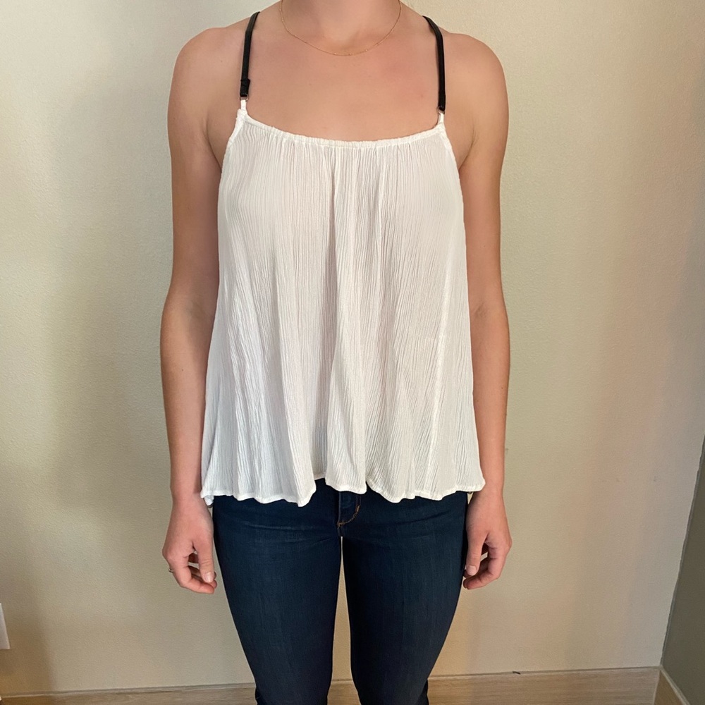 Free People Flowing White Tank